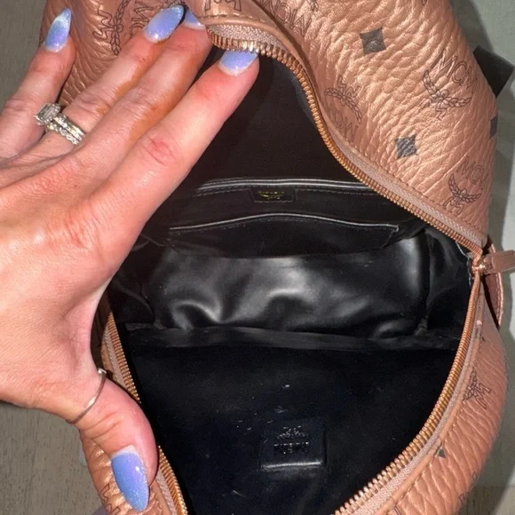 MCM Viestos Small Limited Edition Metallic Rose Studded Backpack $1080 - Picture 13 of 14